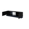 Cama TV cabinet QIU 200 MDF black gloss/black gloss