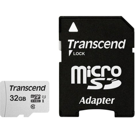 MEMORY MICRO SDHC 32GB W/ADAPT/C10 TS32GUSD300S-A TRANSCEND