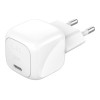 BELKIN COMPACT CHARGER 30W TRAVEL USB-C, WHITE