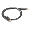 Lanberg DisplayPort Cable 19 Pin V1.2 4K, 1M | CA-DPDP-10CC-0010-BK | DisplayPort to DisplayPort