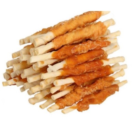 HILTON Chicken wrap white rawhide stick - dog treat - 500g