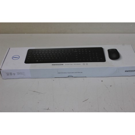 SALE OUT. Dell Keyboard and Mouse KM3322W Wireless US International | Dell | Keyboard and Mouse | KM3322W | Keyboard and Mouse Set | Wireless | Batteries included | US | REFURBISHED | Black | Wireless connection