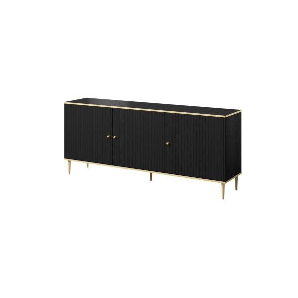 GLAMOUR chest 180x40x75.5 cm black matt ...