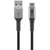 Goobay | USB-C to USB-A Textile Cable with Metal Plugs | 49296 | USB-C to USB-A
