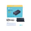 TP-LINK | PoE+ Injector Adapter | TL-POE160S | 10/100/1000 Mbit/s | Ethernet LAN (RJ-45) ports 1x10/100/1000Mbps RJ45 data-in port, 1x10/100/1000Mbps RJ45 power and data-out port