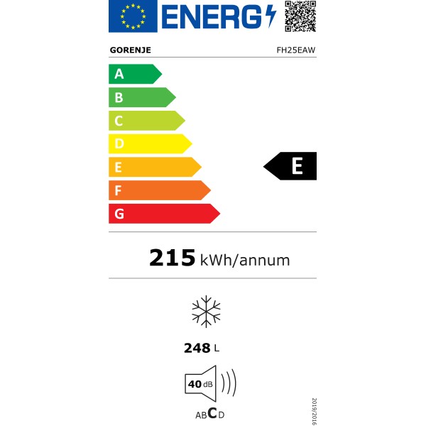 Gorenje Freezer | FH25EAW | Energy ...