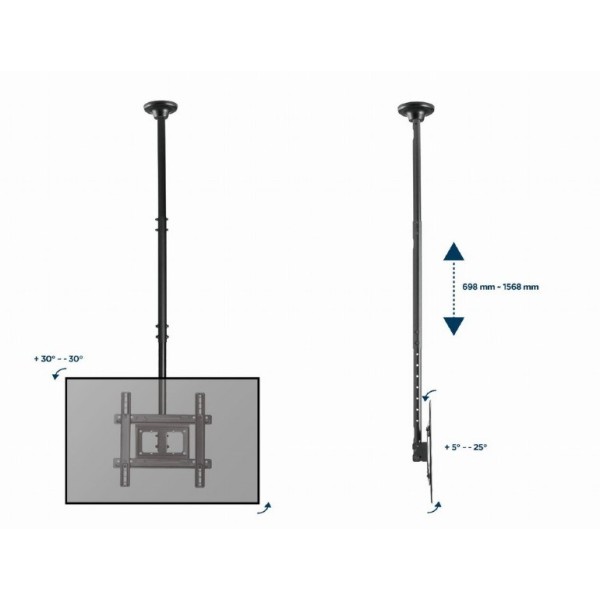 Gembird CM-70ST-01 TV mount 177.8 cm ...