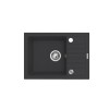 Black sink set with flexi faucet - MAIDSINKS BALI sink (62x44) 1B1D black + Flessi Black Edition faucet