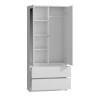 Topeshop SS-90 BIEL LUSTRO bedroom wardrobe/closet 5 shelves 2 door(s) White