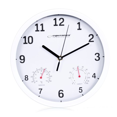 Esperanza EHC016W Mechanical wall clock Round White