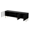 RTV JUNGLE cabinet 190x40.5x59.5 black matt + golden legs