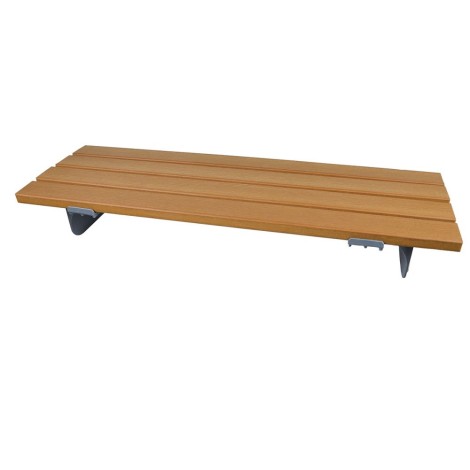 Bath seat with wooden slats