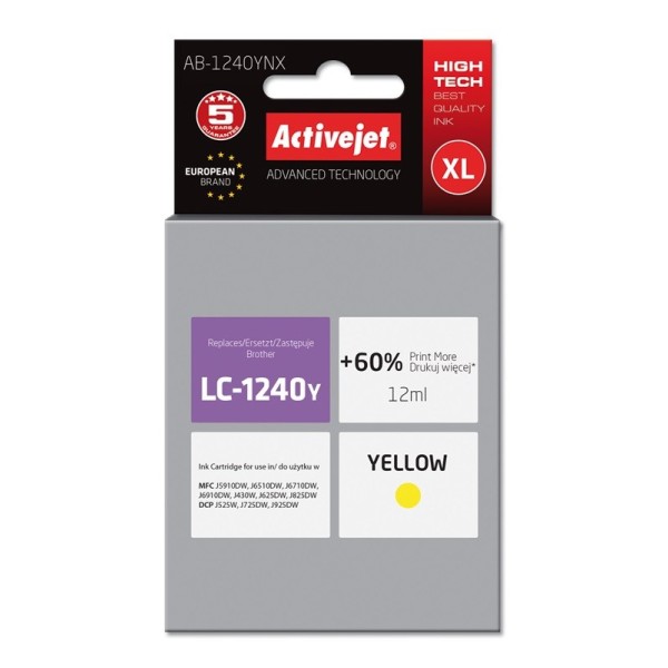 Activejet AB-1240YNX ink (replacement for Brother ...