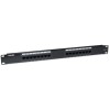 Intellinet Patch Panel, Cat6, UTP, 16-Port, 1U, Black