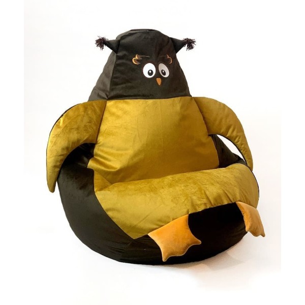 Sako sack pouffe Sowa brown-gold L ...
