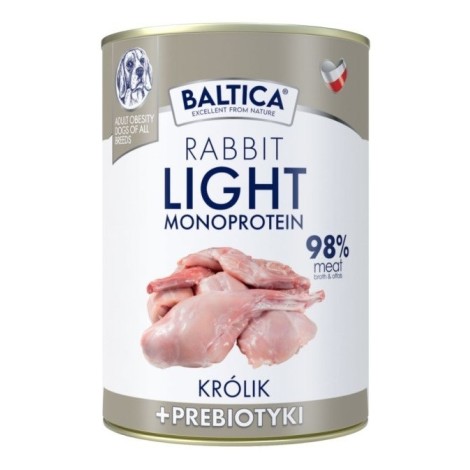 BALTICA NUTRACEUTIC Rabbit Light 400g o obniżonej zawartości tłuszczu 15% 400g