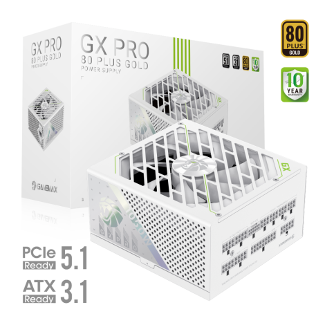 Gamemax Power Supply, 80 PLUS, Gold | GX PRO 1050G WH | 1050 W