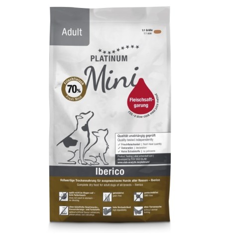 PLATINUM Adult Iberico Mini - semi-moist dog food - 900g