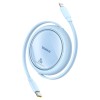 Baseus Free2Pull Expandable USB C to iP Ligtning fast charging cable 1 m 20 W Blue