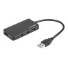 Natec | 4 Port Hub With USB 3.0 | Moth NHU-1342 | Black | 0.15 m