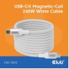 CABLE USB-C TO USB-C 2M/MAGNETIC WHITE CAC-3032 CLUB3D
