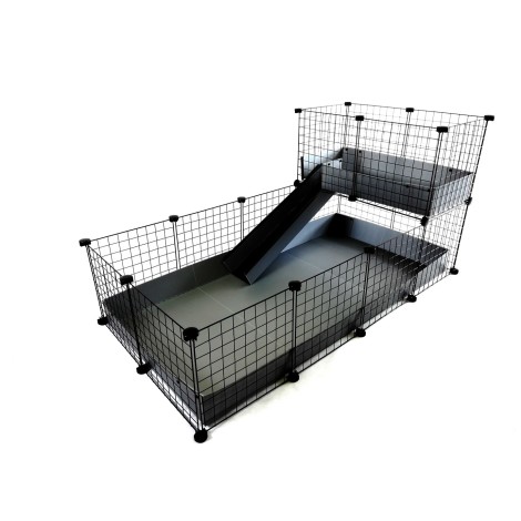 C&C Modular cage 4x2 + Loft 2x1+ grey ramp