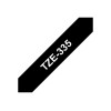 Brother | TZe-335 Laminated Tape | White on Black | TZe | 8 m | 1.2 cm