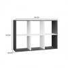 MALAX 2X3 SHELVING UNIT, ANTHRACITE/WHITE