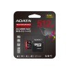 MEMORY MICRO SDXC 512GB W/AD./AUSDX512GUI3V30SHA2-RA1 ADATA