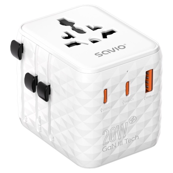 Savio AP-08 power adapter/inverter 20 W ...