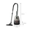 Vacuum Cleaner|PHILIPS|Input power 850 W|Dust capacity 3 L|Cylinder vacuum|Cleaning type Dry|Dust container Dust bag|Colour Black/Grey|XD2152/12