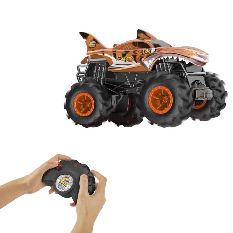 Mattel Hot Wheels Monster Trucks Zdalnie sterowana ciężarówka Tiger Shark | Mattel