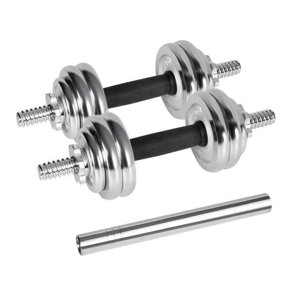 REBEL ACTIVE Chrome Adjustable Dumbbells in ...
