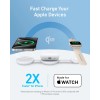 Anker MagGo Wireless Charging Station (3-in-1, Foldable Pad), White