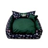 GO GIFT Dog and cat bed L - green  - 90x75x16 cm