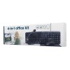 Gembird | 4-in-1 Multimedia office set | KBS-UO4-01 | Keyboard, Mouse, Pad and Headset Set | Wired | Mouse included | US | Black | 630 g