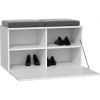 Topeshop OPAL SZAFKA BIEL shoe organizer Closed White