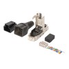 CAT 6A Field Termination Plug, STP with dust cap, Bend relief | DN-93631