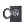 LG Washing machine | F2X50S9TBB | Energy efficiency class A | Front loading | Washing capacity 9 kg | 1200 RPM | Depth 48 cm | Width 60 cm | Display | LED | Steam function | Direct drive | Wi-Fi | Matte Black