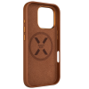 Fixed MagLeather | Back cover | Apple | iPhone 16 Pro | Leather | Brown