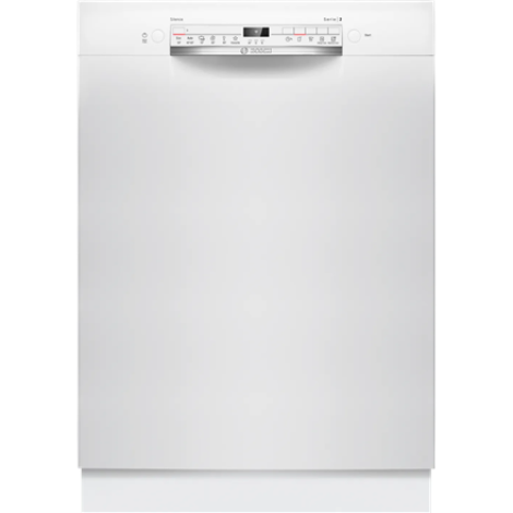 Dishwasher | SMU2ITW00S | Built-under | Width 60 cm | Number of place settings 12 | Number of programs 6 | Energy efficiency class E | Display | AquaStop function | White