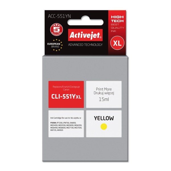 Activejet ACC-551YN Ink cartridge (replacement for ...