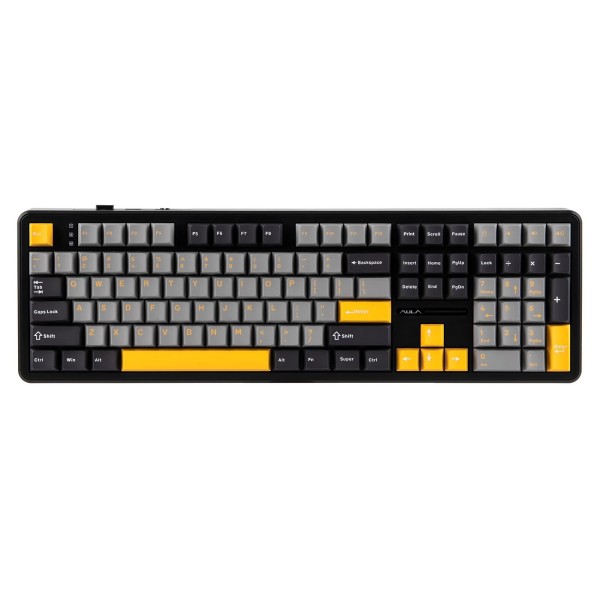 F108 Gray+Orange+Deep Gray Gasket Keyboard with ...