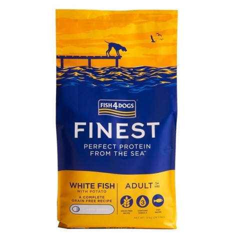 FISH4DOGS Finest Ocean White fish Large Adult - dry dog food - 1,5kg