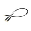 Gembird !Adapter audio microphon 3.5mm mini Jack/4PIN/0. audio cable 0.2 m 2 x 3.5mm Black