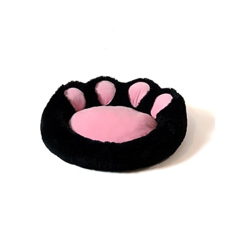 GO GIFT Dog and cat bed XXL - black-pink - 85x85 cm