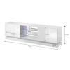 Cama TV cabinet QIU 160 MDF white gloss/white gloss