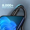 AXAGON BUCM-AM10AB HQ cable USB-C <-> USB-A, 1m, USB 2.0, 3A, ALU, braid, black