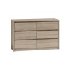 Topeshop K120 SONOMA 2X3 chest of drawers