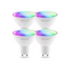 LED Smart Bulb GU10 4.5W 350Lm W1 RGB Multicolor, 4pcs pack | 5 W | WLAN